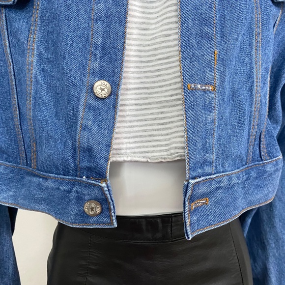 Ces Toi Crop Jean Jacket Size Large - Picture 3 of 8